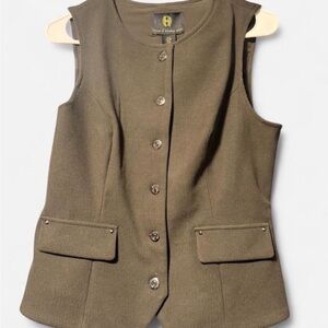 House of Harlow 1960 Olive Green Women's Corduroy Vest Size M NWT